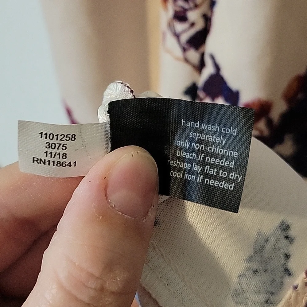 Lane Bryant Floral Black and Pink Fit and Flare Midi Dress - Picture 9 of 9